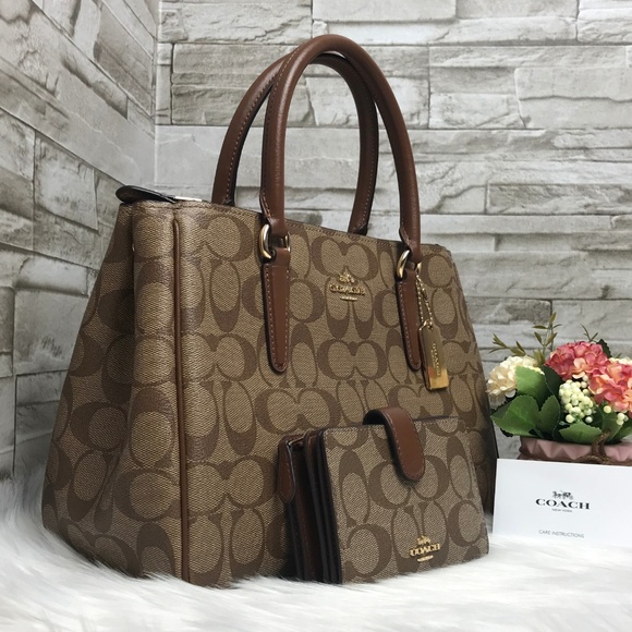 👜COACH SET🌺SURREY CARRYALL & WALLET - Picture 3 of 8
